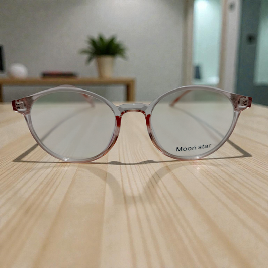 Moon Star Crystal Series: Ultra Lightweight Clear Round Unisex Frames