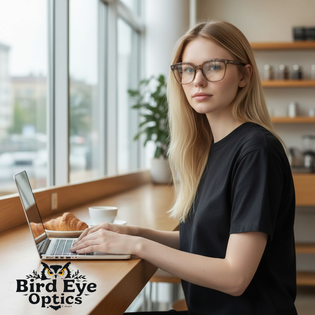 Tom Hill Inspired Premium Eyewear Crystal Tea Brown Geometric Frame - L8005