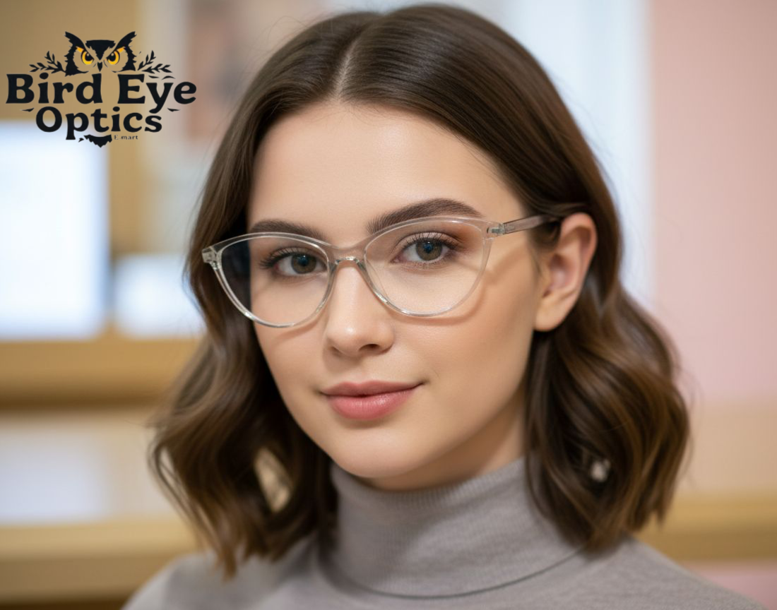 TRANSPARENT CAT-EYE EYEWEAR