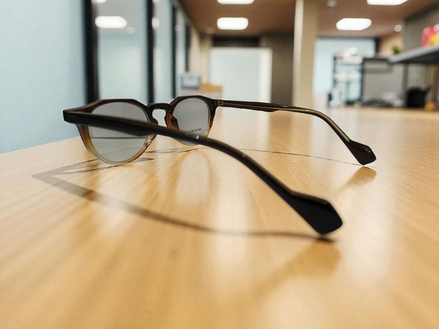 Unisex Gradient Round Eyeglasses – Stylish Brown to light Brown Frame | Bird Eye Optics