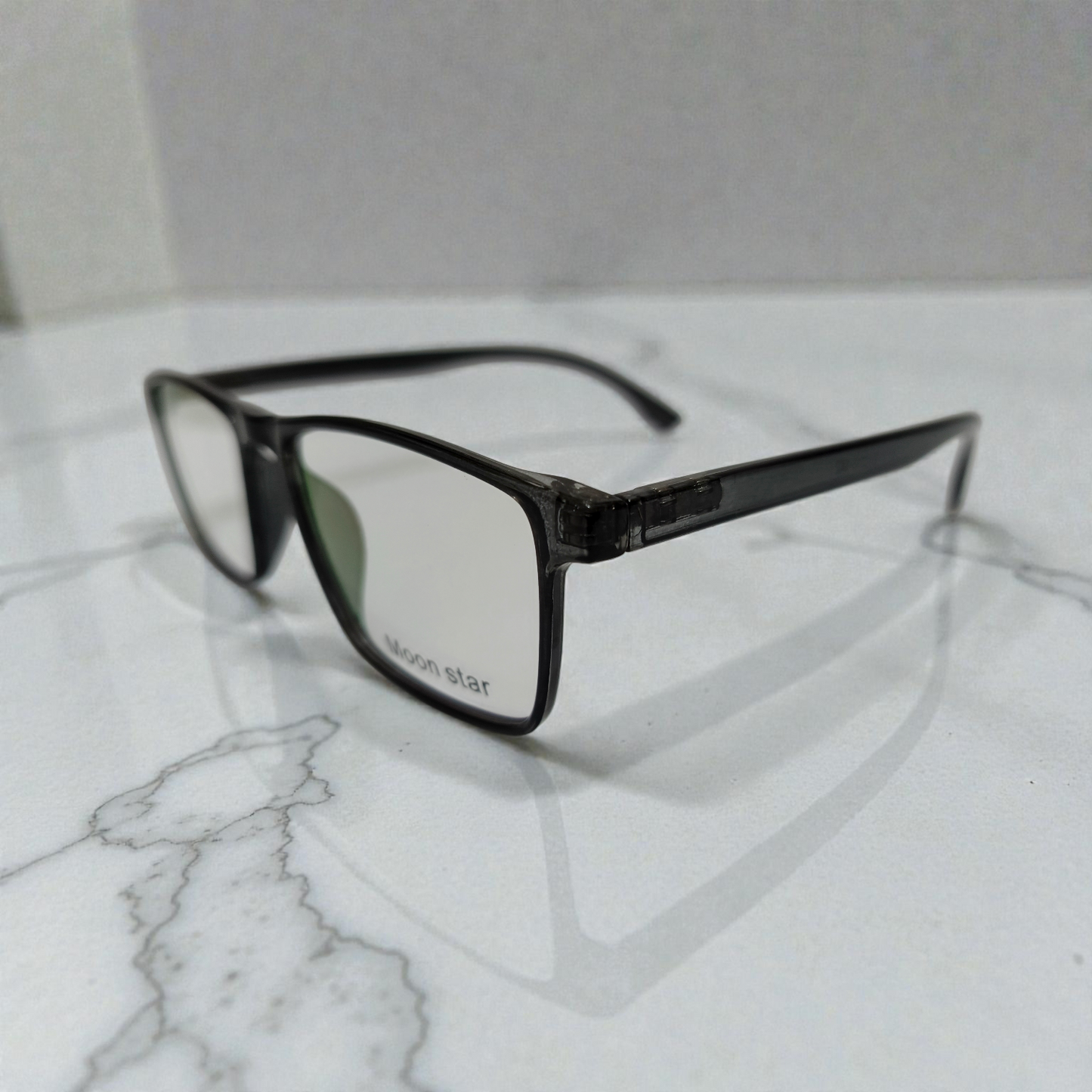 Moon Star "Eclipse" Unisex Rectangular Frames : Sleek Carbon Grey