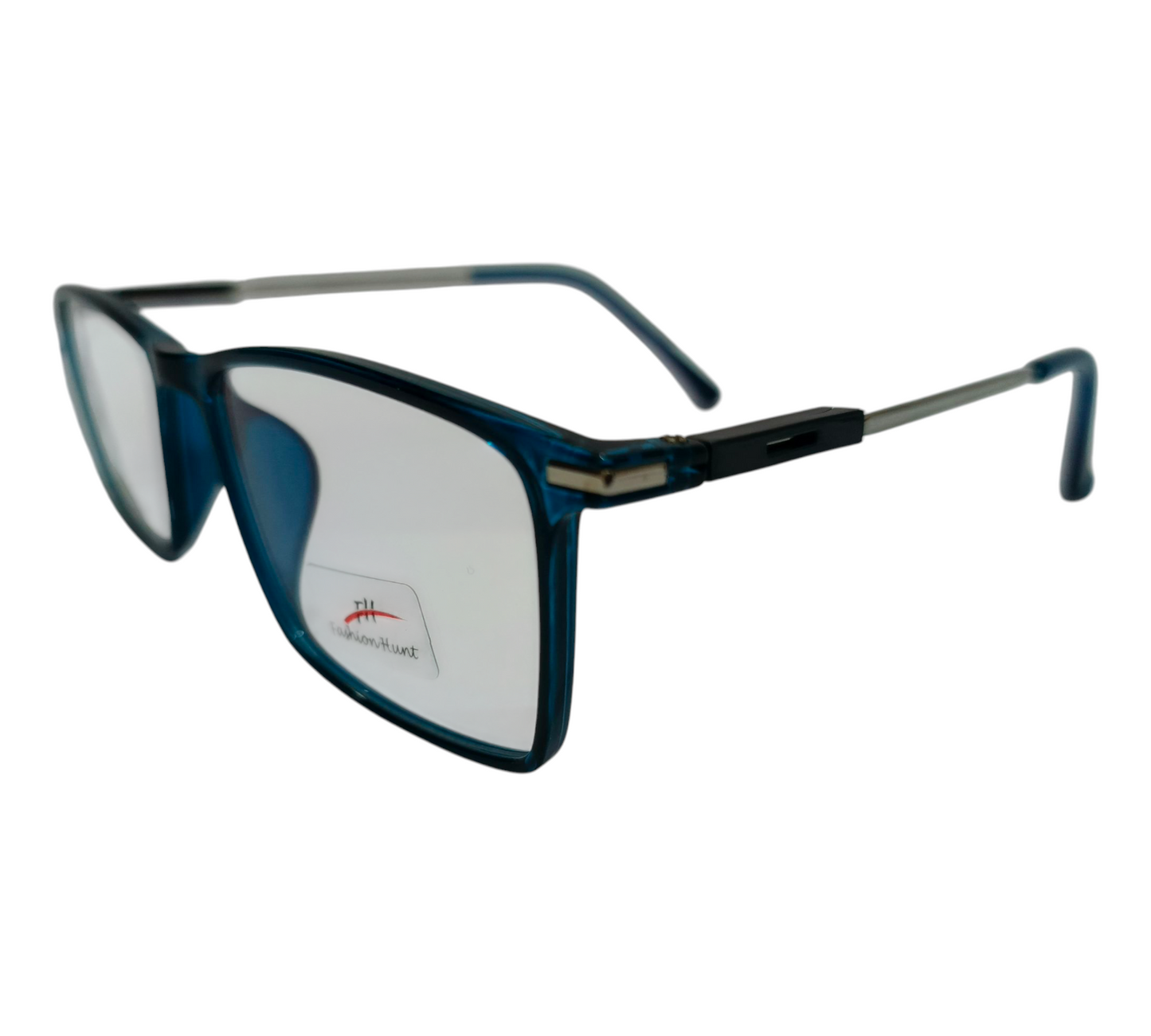 Striking Teal Blue Rectangle Glasses - Contemporary & Comfortable Eyewear