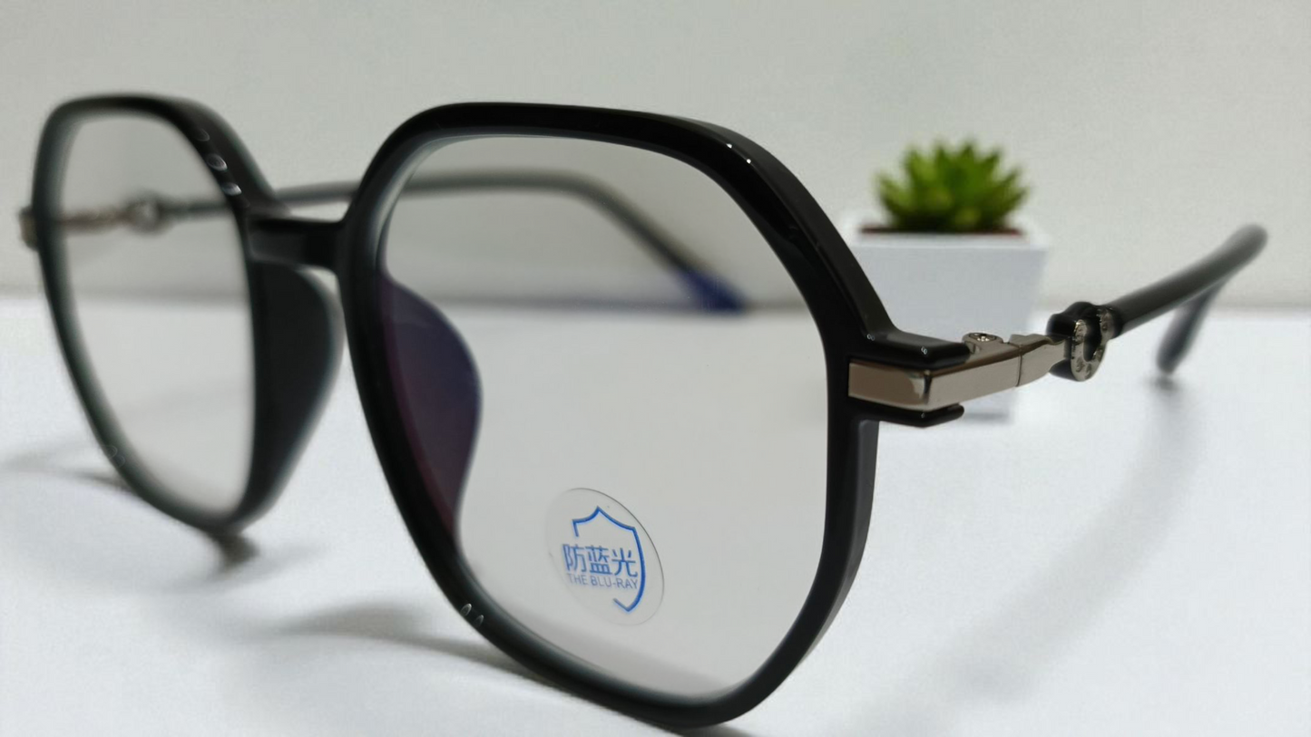 Elegant black-Rimmed[A]Blue Light Blocking Glasses frame for Stylish Protection