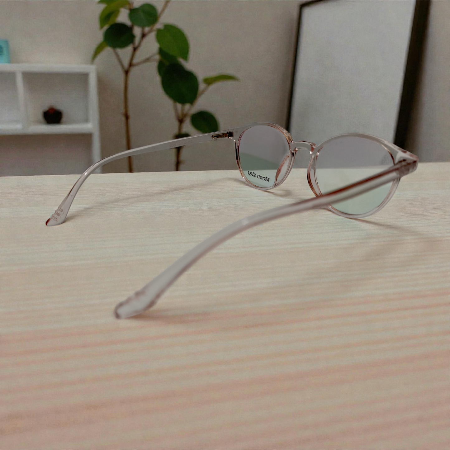 Moon Star Crystal Series: Ultra Lightweight Clear Round Unisex Frames