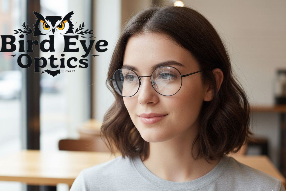 Vintage Round Metal Frame Eyeglasses – Lightweight & Stylish by Bird Eye Optics