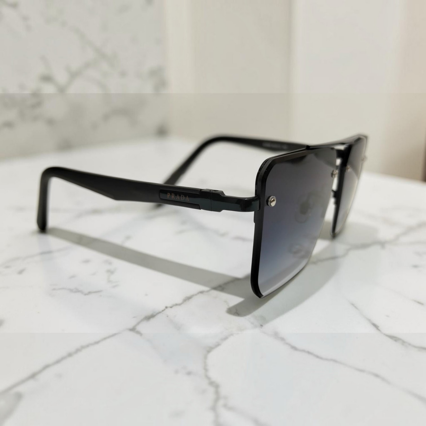 Premium PRADA inspired Modern Square Gradient Sunglasses | Bird Eye Optics | UV400 Protection