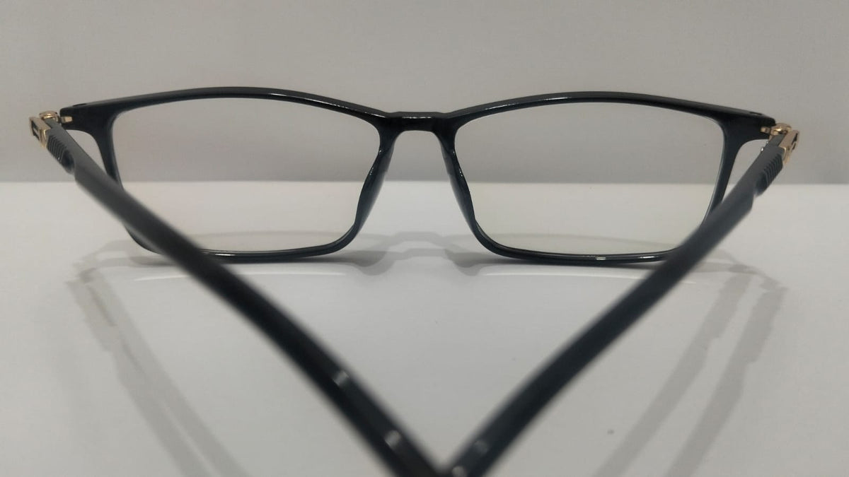 Premium Black Rectangular Anti blue light Optical Frame  Unisex Eyewear for Prescription & Blue-Cut Lenses