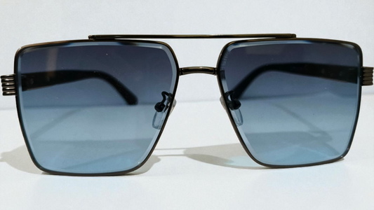 The Maverick:Oversized Square Gradient Blue Designer Sunglasses