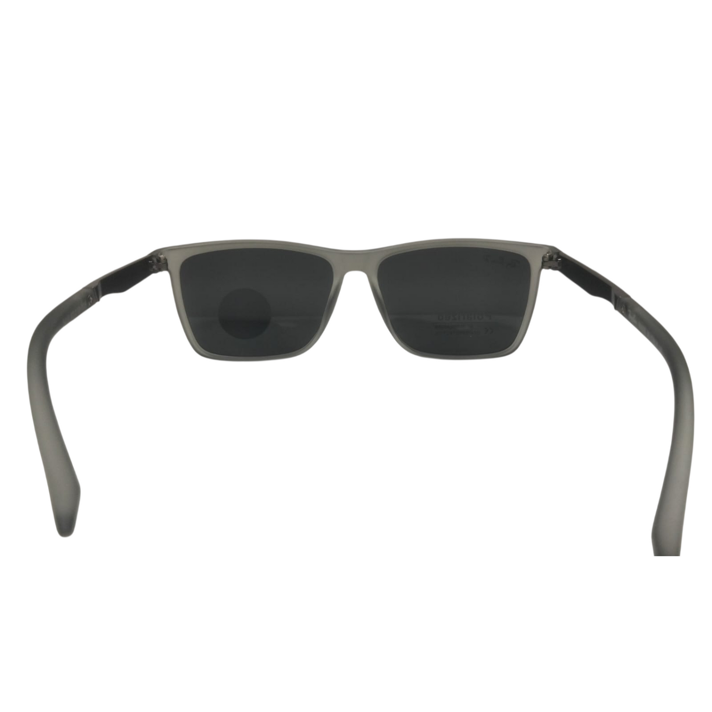 Inspiration of Ray-Ban Matte Translucent Grey Polarized Rectangle Sunglasses (with Classic Case & Packaging)