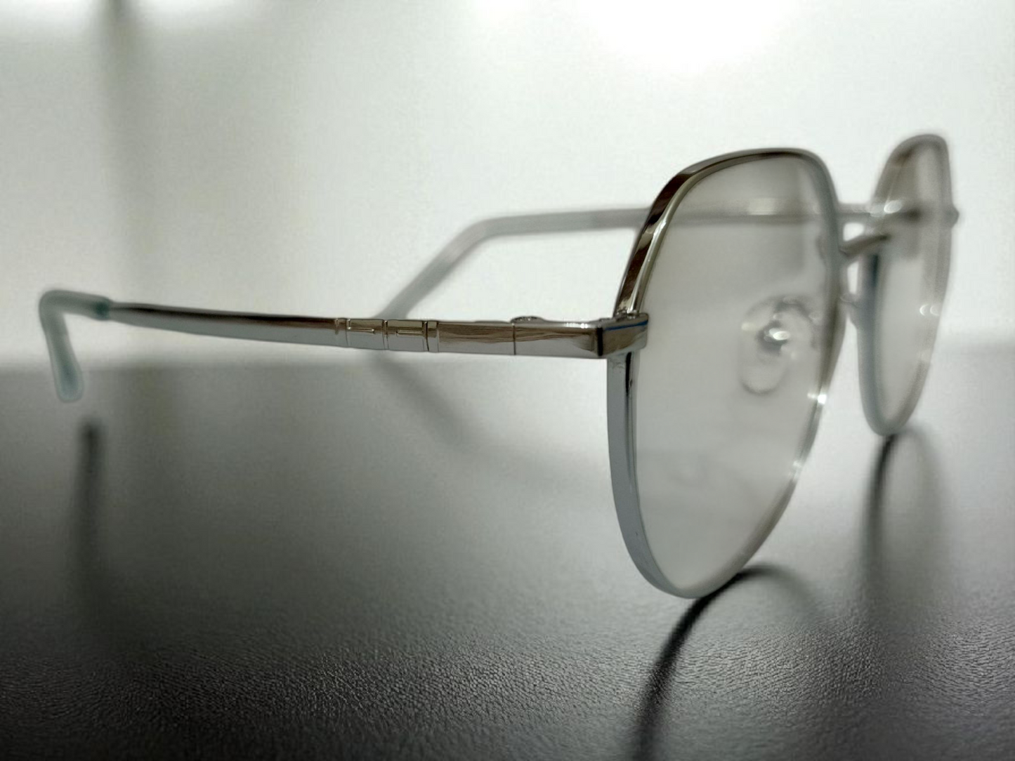 Geometric Glam: Silver Octagon Eyeglasses