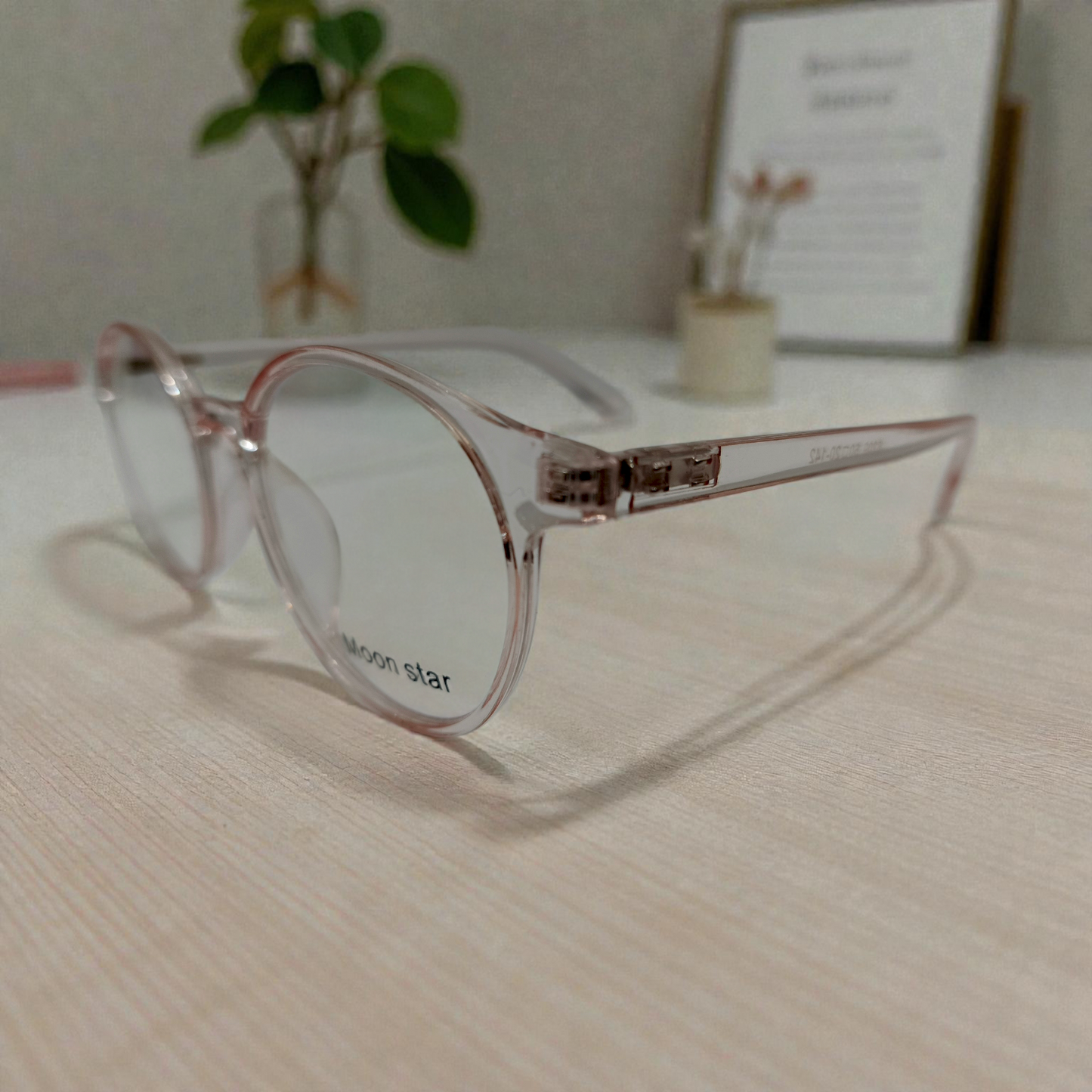 Moon Star Crystal Series: Ultra Lightweight Clear Round Unisex Frames