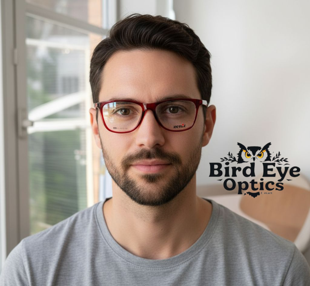 Zenit Red Frame Glasses - Elevate Your Style with Modern Elegance