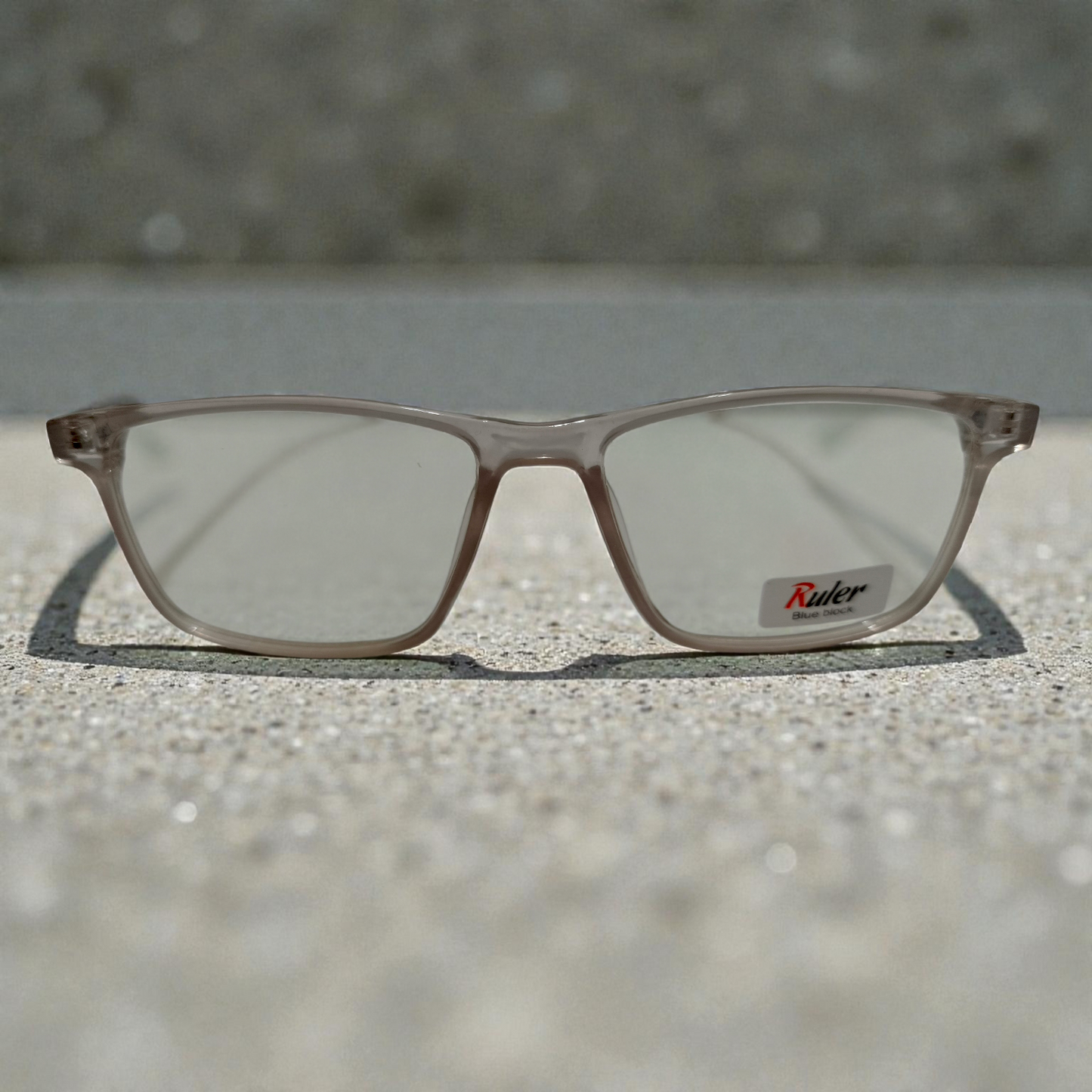 Transparent Brown Unisex Eyeglasses:Lightweight Rectangular Frame | Bird Eye Optics