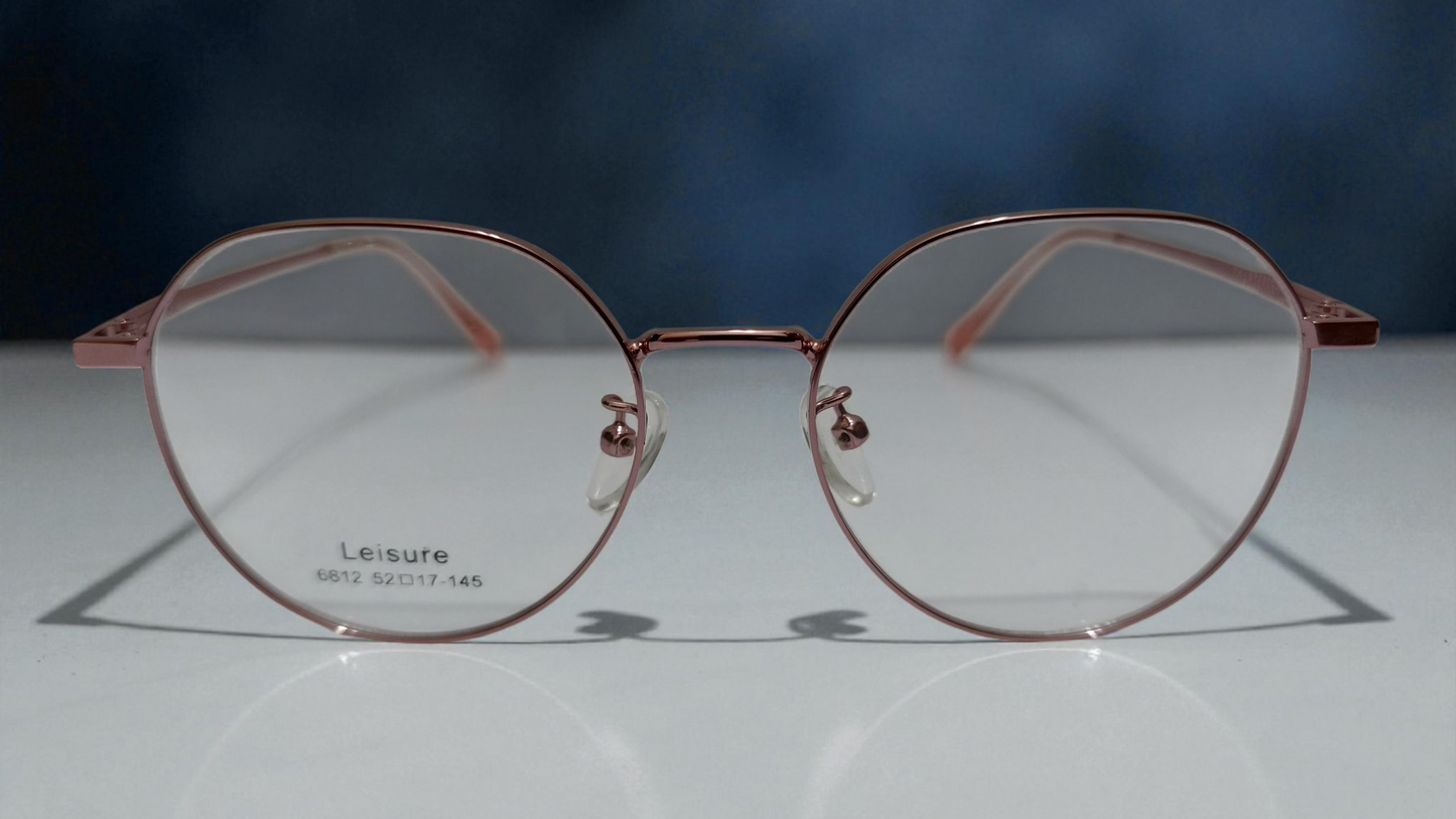The Phoenix Pinkish Golden Polygon eye glasses