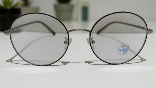 The "Phoenix[A]" | Classic Round Silver&Black Spectacles